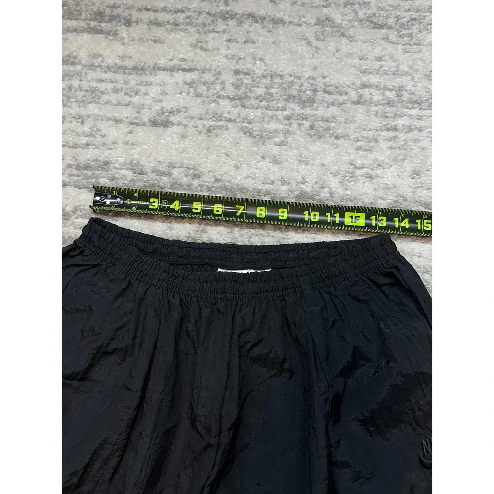 Nike Track Pants Mens XL Black Vintage Nylon Windbreaker Joggers Swish Zip Y2K